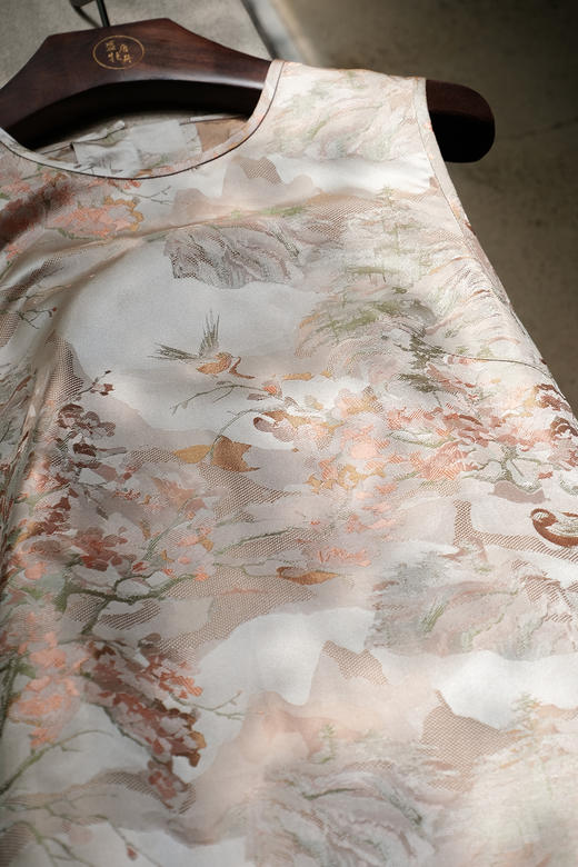 盛唐婧 |真丝宋锦花罗背心裙 商品图5