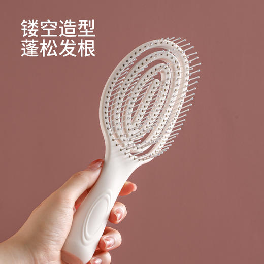 FaSoLa排骨梳高颅顶蓬松梳按摩头皮梳子女家用长发卷发神器造型梳 商品图3