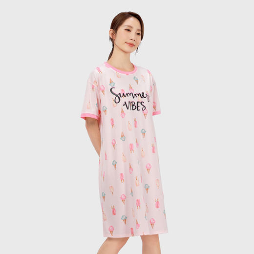都市丽人生活家居女士棉质短袖裙睡衣LH46J3 商品图1