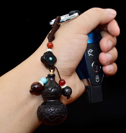 祥云葫芦°黑檀钥匙扣挂件 商品图2