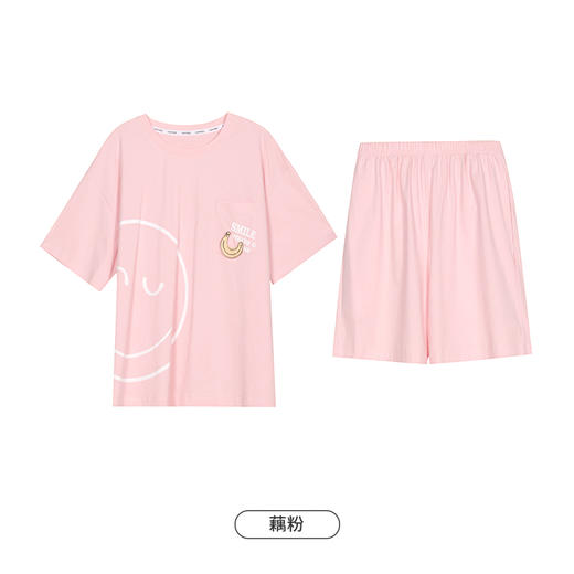 都市丽人生活家居女士棉质短袖短裤睡衣套装LH42R9 商品图9
