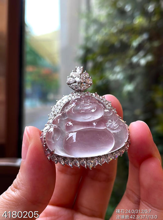 玻璃种佛公吊坠【4180205】具体价格微信咨询 商品图1