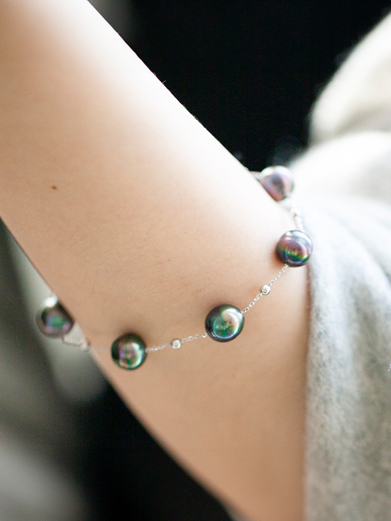 LUCINE 鹿鸣珠宝 |【满天星】黑珍珠手链