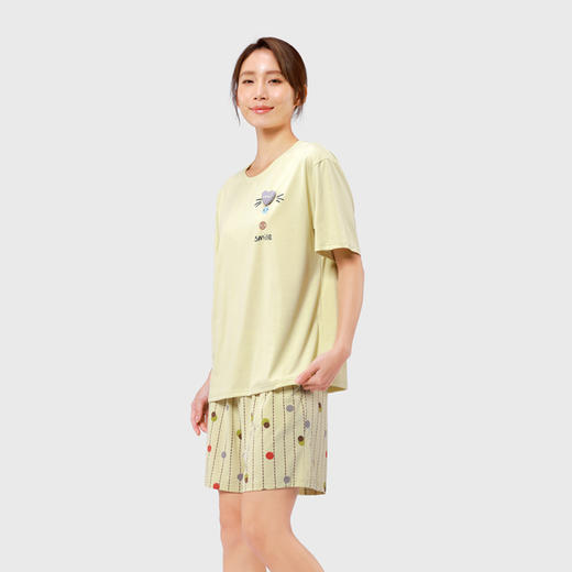 都市丽人生活家居女士棉质短袖短裤睡衣套装LH42S1 商品图1
