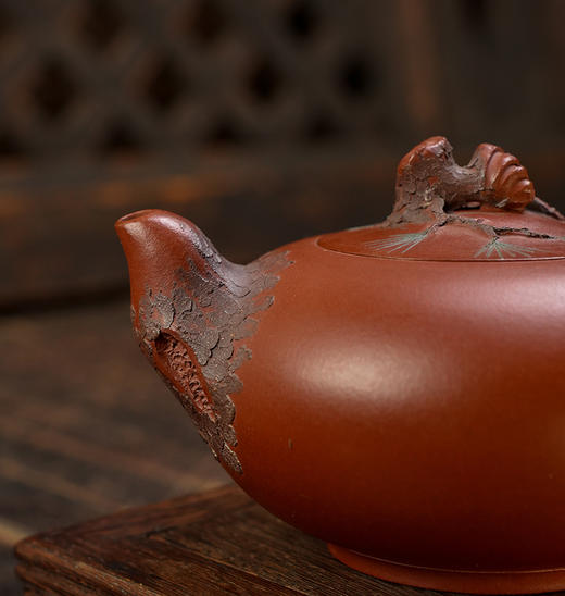 获奖作品	钱午生（钱和生）大青松壶 宜兴原矿茶壶紫砂壶功夫茶泡茶壶紫砂茶具仿古 商品图2