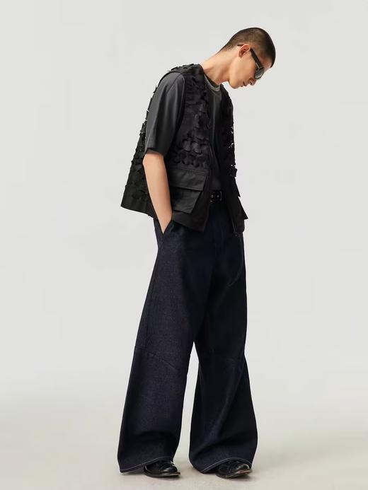 Simple Project/Y2315/鳞片图案激光切割拉链马甲 商品图2