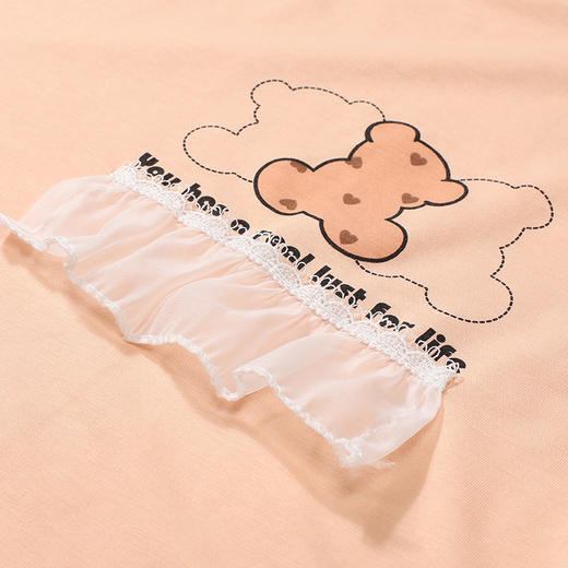 都市丽人生活家居女士棉质短袖短裤睡衣套装LH49C1 商品图6