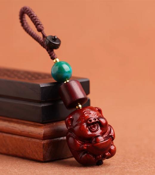 元宝猪°紫檀钥匙扣挂件 商品图1