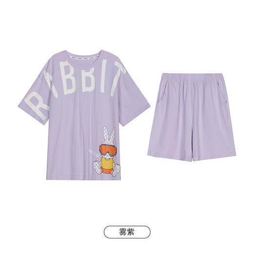 都市丽人生活家居女士棉质短袖短裤睡衣套装LH42R2 商品图10