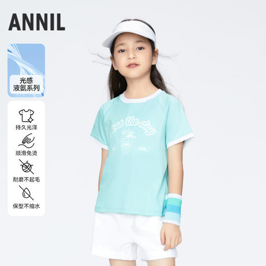 女童全棉短袖T恤圆领上衣夏季新款安奈儿童装实体店同款AG421800 商品图0