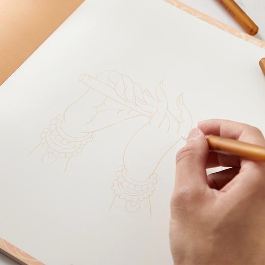 《一念敦煌》线稿描摹本共3册，敦煌禅境映千年，全览壁画精品，执笔描绘，修得静心【送3支笔+12支笔芯】【G】 商品图4