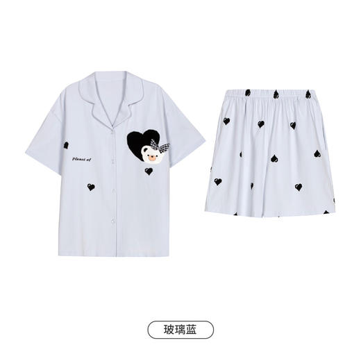 都市丽人生活家居女士棉质短袖短裤睡衣套装LH41V1 商品图9