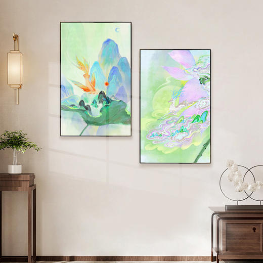 多喜爱高清数码布艺装饰 国风新时尚挂画-画中山海系列cs 商品图1