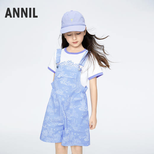 女童全棉短袖T恤圆领上衣夏季新款安奈儿童装实体店同款AG421800 商品图1