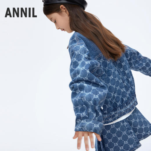 女童复古老花牛仔外套新款安奈儿童装实体店同款AG415568 商品图1
