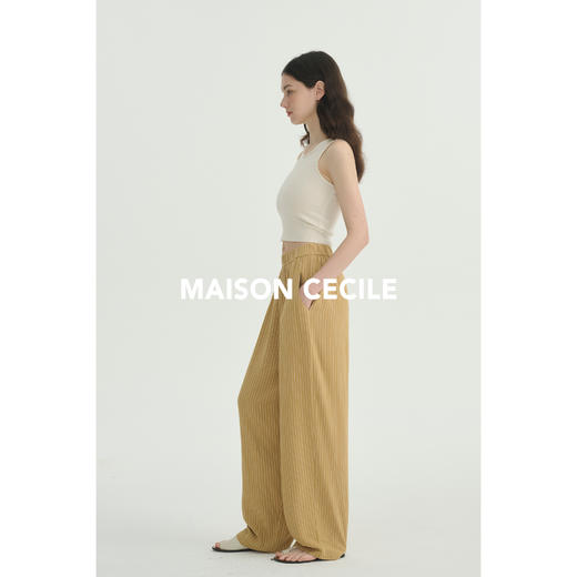 MAISON CECILE条纹亚麻裤加色 商品图4