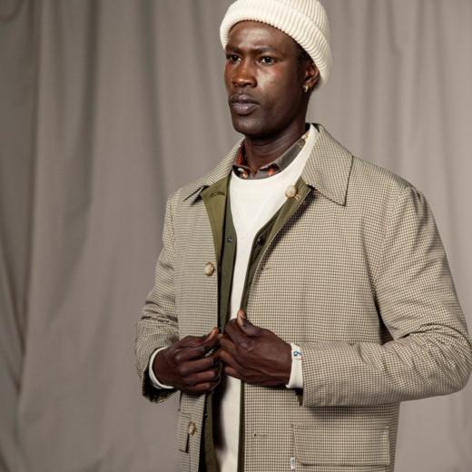 COLOURS & SONS 2合一 男士长外套 优雅格纹休闲时尚翻领潮流百搭 商品图4