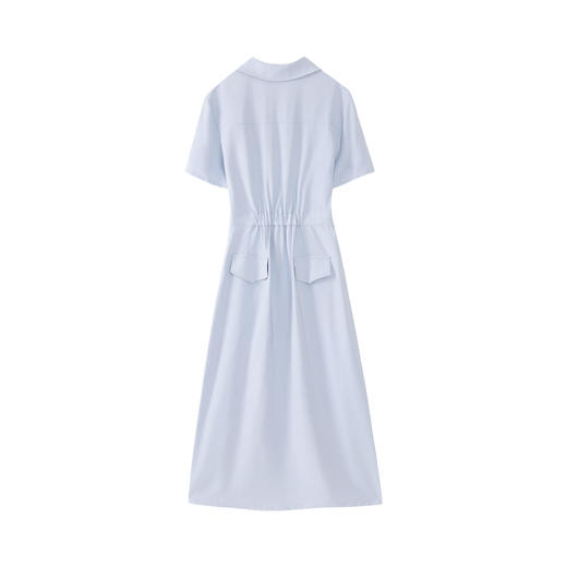 鹿向南「月下湖畔」短袖连衣裙新款女夏季法式气质显瘦长裙 商品图1