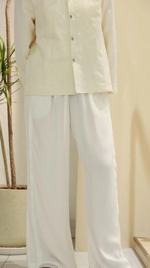 【抖音专属】阔腿裤（24709330山矾） 商品图0