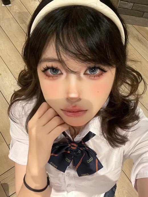 【大直径】Ealla girl- 猫眼圈圈蓝-14.5mm【年抛 度数0-800度 无525/575】 商品图7