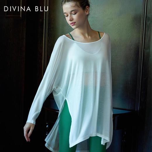 白色预售5月20号发货DIVINABLU巴黎系列瑜伽罩衫宽松休闲瑜伽服外套健身运动网纱上衣巴黎外搭08 商品图0