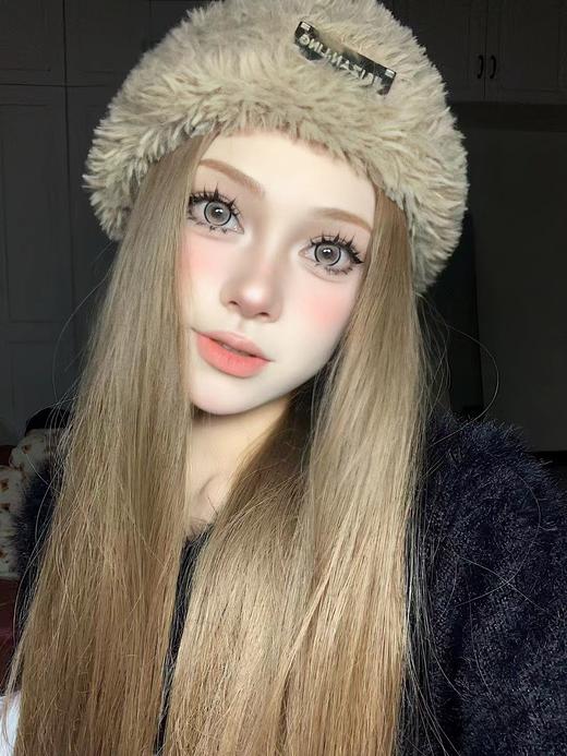 【大直径】Ealla girl- 猫眼圈圈棕-14.5mm【年抛 度数0-800度 无525/575】 商品图2