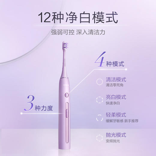 【直发】素士美白型电动牙刷 X3pro（紫/蓝） 商品图1