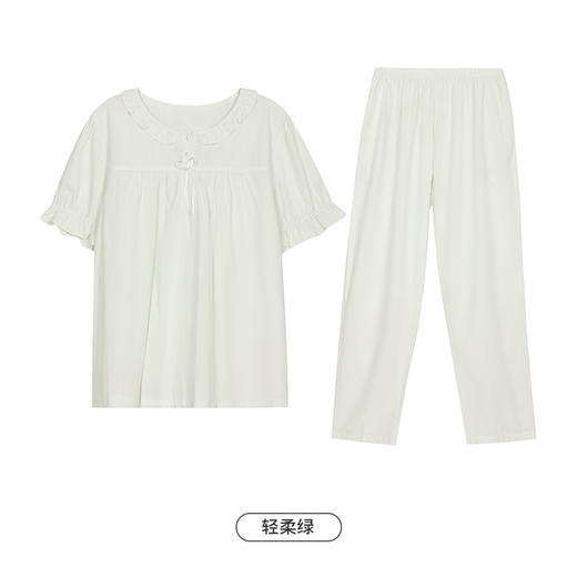 都市丽人生活家居女士梭织棉短袖长裤睡衣套装LH42S8 商品图9
