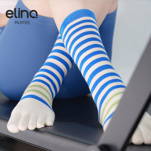 一恋普拉提2025横条防滑满趾袜EYG24011 商品图5