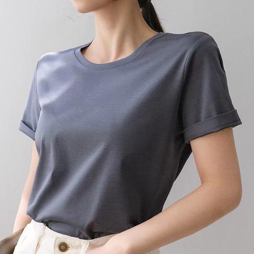 【99元三件，自行设置满减，单拍一件不发】爱凯莉·桑蚕丝丝光棉T恤， 既有真丝的凉感，亦有纯棉般的细腻亲肤 商品图3