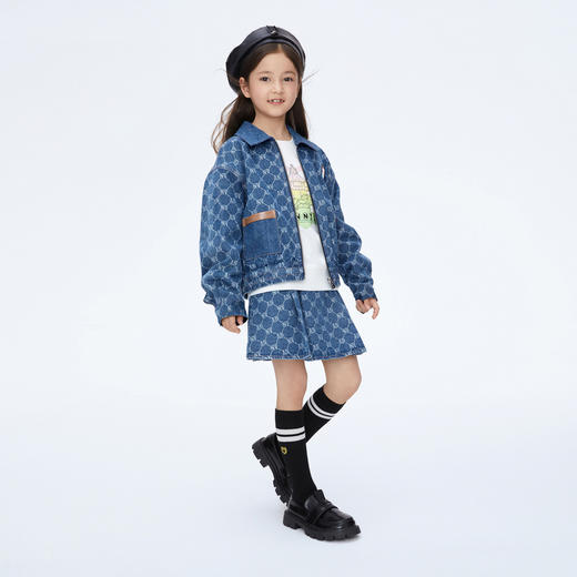 女童复古老花牛仔外套新款安奈儿童装实体店同款AG415568 商品图3