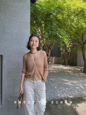 怦然 100%桑蚕丝挑洞镂空肌理针织开衫