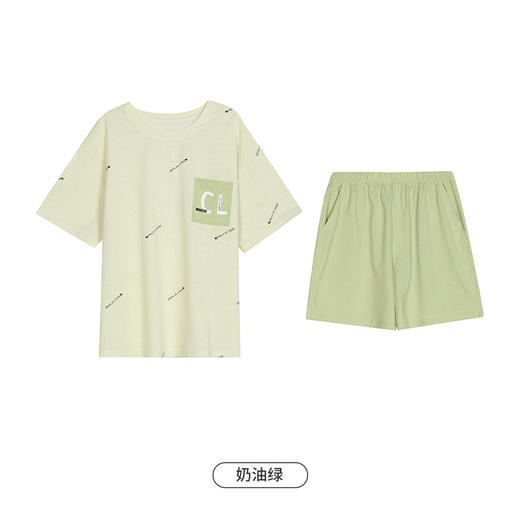 都市丽人生活家居女士棉质短袖短裤睡衣套装LH42S4 商品图10