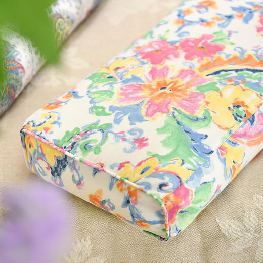 佩斯利系列小长方枕旅行便携护颈椎荞麦皮睡眠四季 商品图3