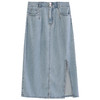 玳莎莱赛尔高腰牛仔裙透气牛仔蓝时尚中长款开衩半裙  EB34309 商品缩略图4
