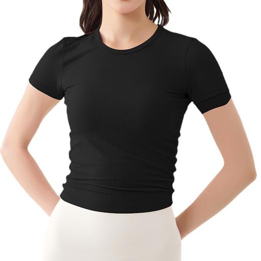 【路路精选】瑜伽服女修身短袖弹力速干T恤户外运动健身瑜伽上衣 商品图4