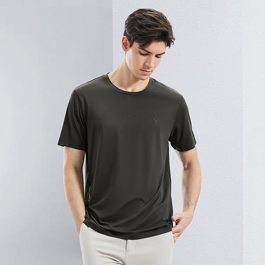 柒牌高弹短袖T恤男2024夏季新款时尚百搭中青年圆领休闲体恤衫潮	126T71520 商品图1