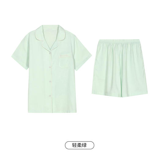 都市丽人生活家居女士梭织棉短袖短裤睡衣套装LH41V2 商品图9