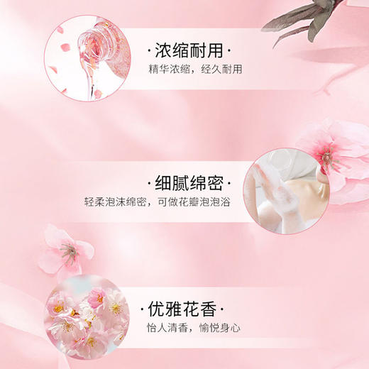 【留香超持久，真花瓣真花香沐浴露】派小姐花瓣沐浴露真花瓣持久留香，沐浴新花样甄选多重护肤成分，沐浴液润肤植物精油香氛沐浴乳QQ 商品图2