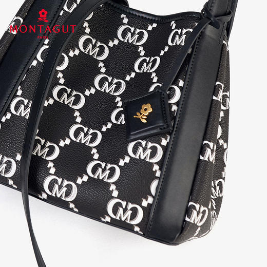 梦特娇女包新款小众时尚通勤复古老花水桶包礼盒单肩斜挎包女 商品图4