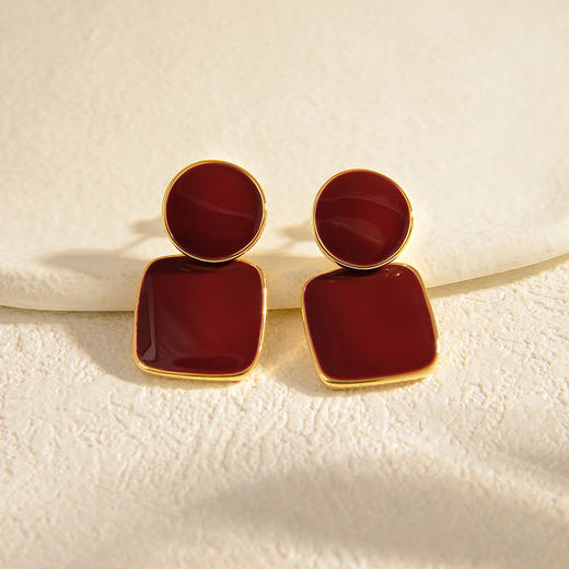 yszz-04037【云赏珠宝】时尚系列经典高贵雅致几何图形百搭通勤造型耳环s925银耳针 商品图6