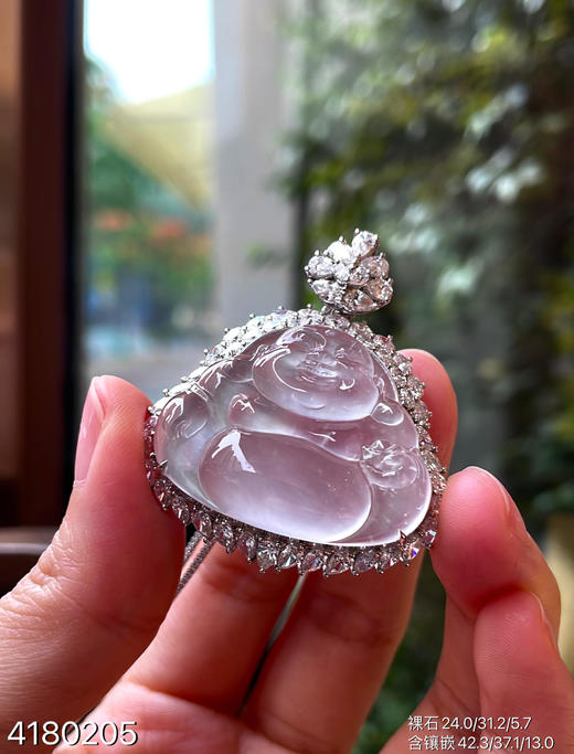 玻璃种佛公吊坠【4180205】具体价格微信咨询 商品图5