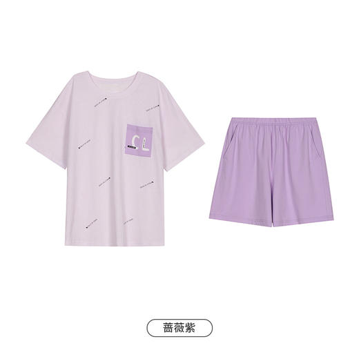 都市丽人生活家居女士棉质短袖短裤睡衣套装LH42S4 商品图9