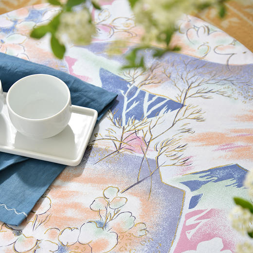 水墨淡彩系列坐垫天然椰棕禅修垫棕榈坐垫 商品图3