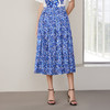 【桑蚕丝印花半裙】24年春夏新品女士中长款印花真丝半裙时尚包臀A字裙 商品缩略图0