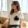 OLrain欧芮儿白色短袖T恤女夏季2024年新款高级感别致蝴蝶绣上衣 商品缩略图1