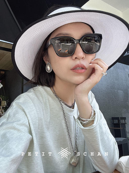 PETIT SCHAN小闪 Paris in Paris  #062 巴黎中的巴黎 台湾维丝卡辫子空顶度假帽防晒帽 商品图2