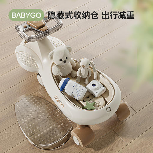 BABYGO V9童野扭扭车儿童溜溜车大人可坐防侧翻可收纳玩具 商品图3