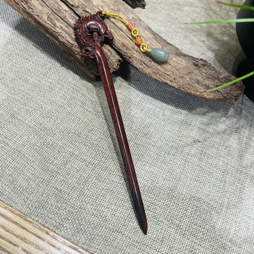 精雕凤°小叶紫檀发簪 商品图0