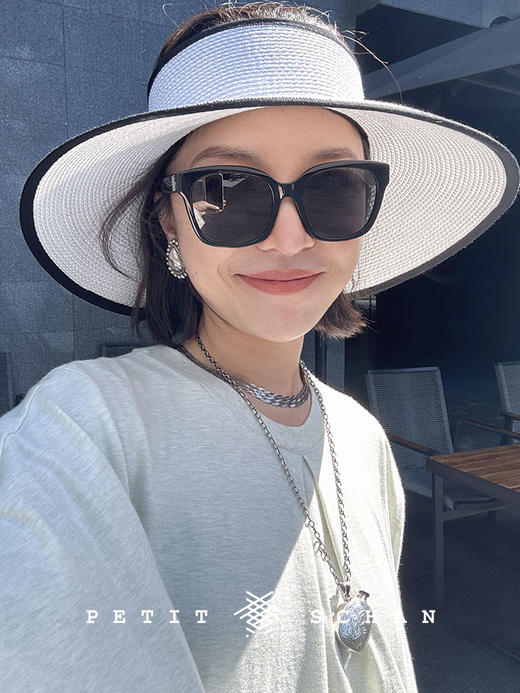 PETIT SCHAN小闪 Paris in Paris  #062 巴黎中的巴黎 台湾维丝卡辫子空顶度假帽防晒帽 商品图4